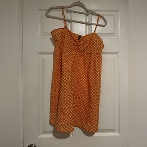Orange thin strap Dress